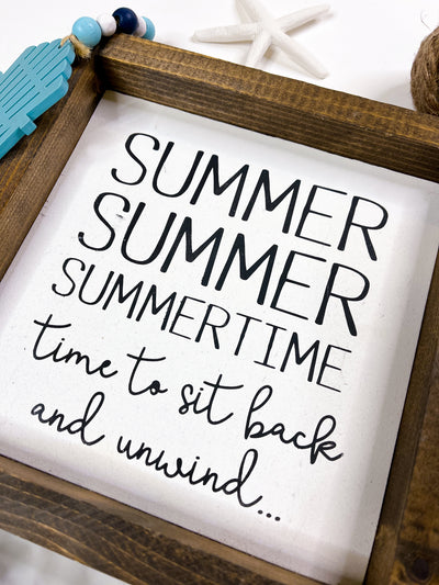 Summer Summer Wood Sign