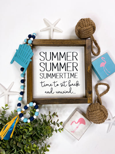 Summer Summer Wood Sign