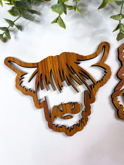 Heartland Cow Coaster Set of 2